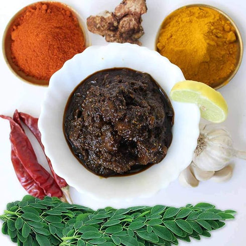 Prakruthi Munagaku Pickle | Drutick Leaves Achaar