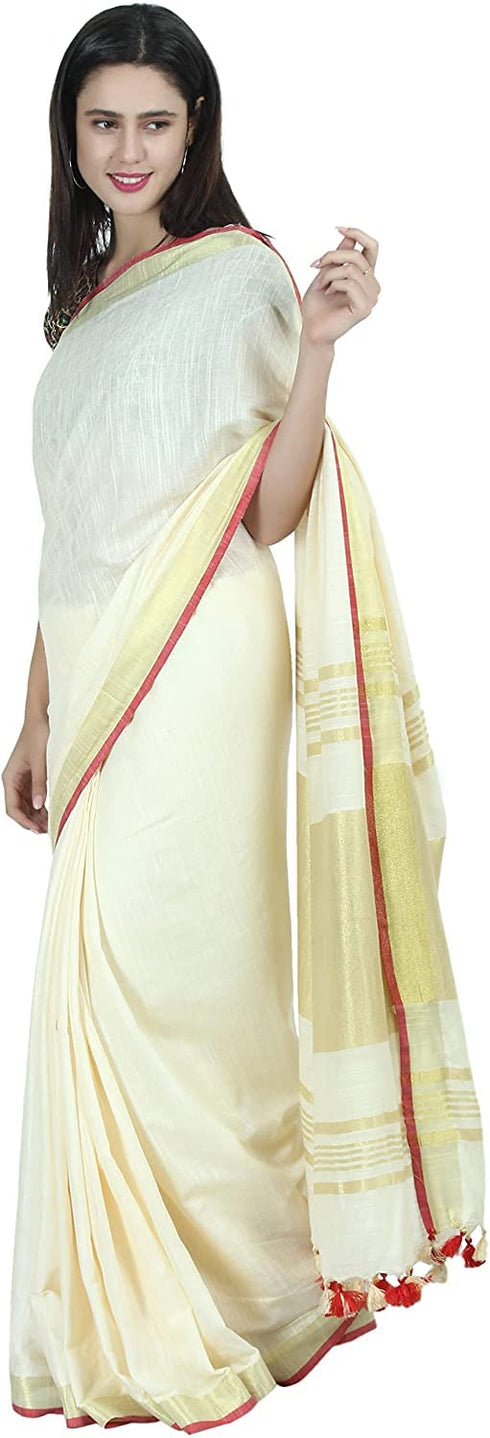 Vasthrlay Handloom Summer Contrast Vibrant Green
