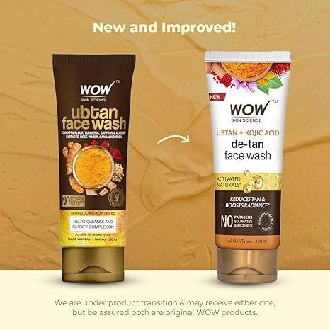 WOW Skin Science Ubtan Face Wash with Chickpea Flour Turmeric