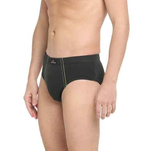 Dixcy Scott Originals Men 100% Combed Cotton Sweat Absorbent Waistband Brief (Pack of 3)