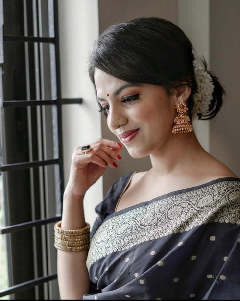 Vasthrlay Banarasi Unstitched Saree