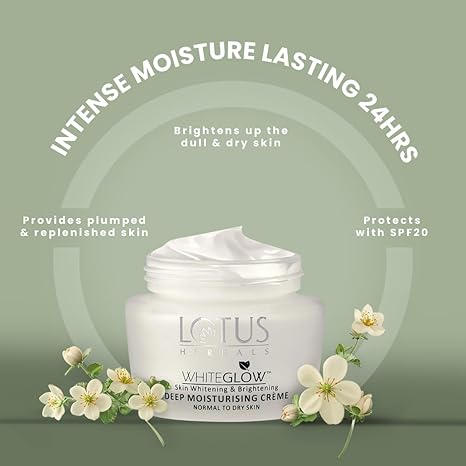 Lotus Herbals White Glow Skin Whitening And Brightening Deep Moisturising Crème