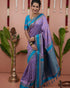 Vasthrlay Kanjivaram Jamun Red Contrast Traditional
