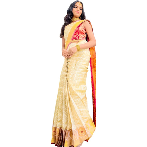 Vasthrlay Kanjivaram Wedding Unstitched Saree
