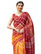 Vasthrlay Bandhani Printed Unstitched Peach Saree