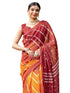 Vasthrlay Bandhani Printed Unstitched Peach Saree