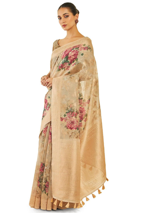 Vasthrlay Tussar Floral Designs