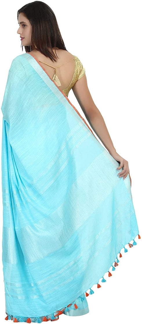 Vasthrlay Handloom Summer Contrast Vibrant Green