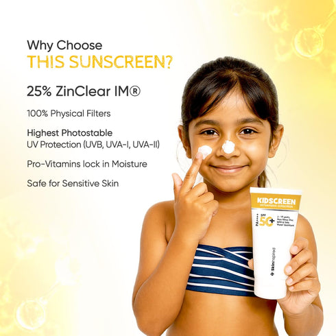 SkinInspired Kidscreen 100% Mineral Sunscreen for Kids | SPF 50+ PA++++