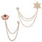 Mahi Combo of Double Layer Chain Wedding Occasion Brooch for Men