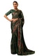 Vasthrlay Chiffon Printed Unstitched Black Saree