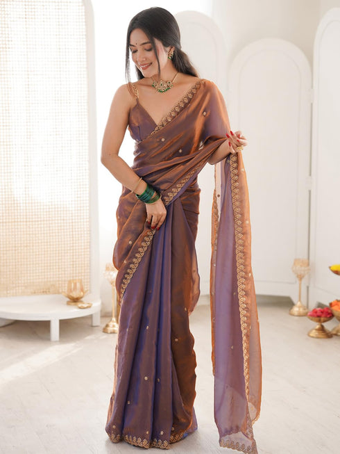Vasthrlay Metallic Unstitched Designer Rt Ethnic Wear