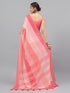 Vasthrlay Multicolour Floral Printed Georgette Saree With White Solid Georgette Unstitched Blouse
