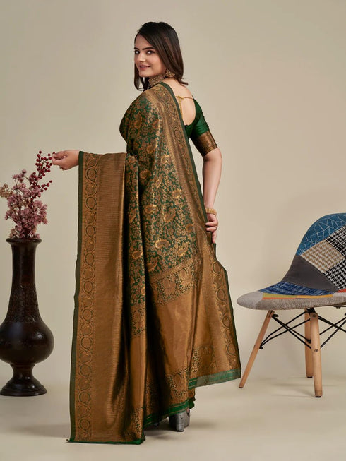 Vasthrlay Banarasi Unstitched Saree