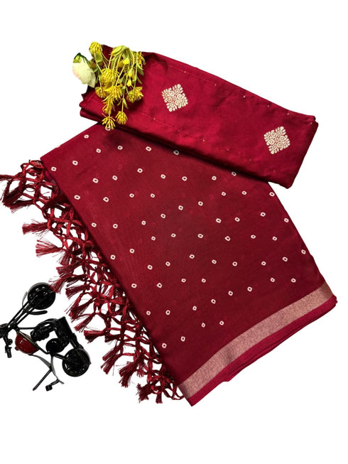 Vasthrlay Tussar Bandhani Weaving