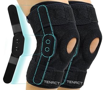 Knee Cap Support Brace with Adjustable Hinge Support Open Patella Design for Joint Pain Relief