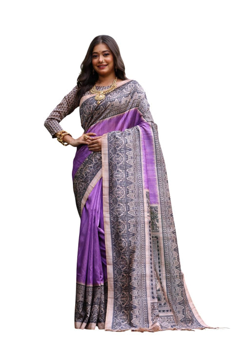 Vasthrlay Tussar Saree Ghicha