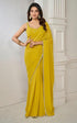 vasthrlayMustard Georgette Pleated Unstiched Ethnic Wear