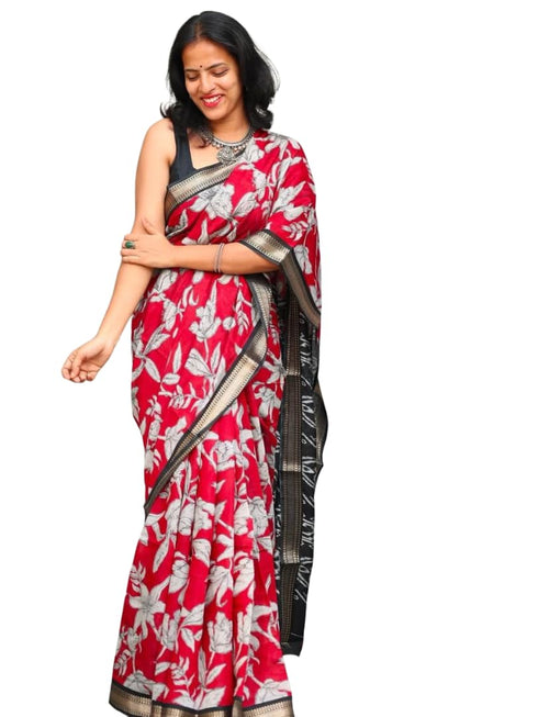 Vasthrlay Printed Lightweight Contrast Unstitched