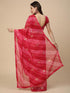 Vasthrlay Georgette Leheriya Embroidered Rani Saree