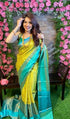 Vasthrlay Traditional Kanjivaram Blouse Turquoise