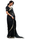 Vasthrlay Chiffon Jacquard Unstitched Black Saree