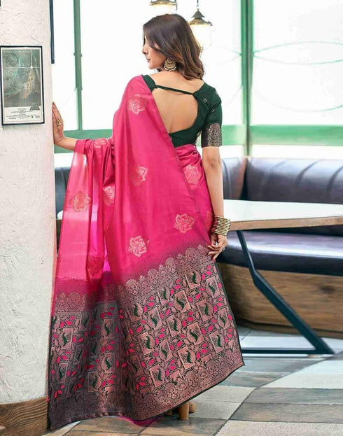 Vasthrlay Banarasi Unstitched Saree