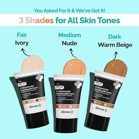 The Derma Co 2% Niacinamide Hydrating BB Cream-03 Warm Beige