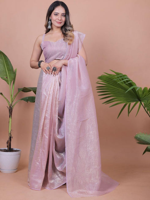 Vasthrlay Lavender Unstitched Saree