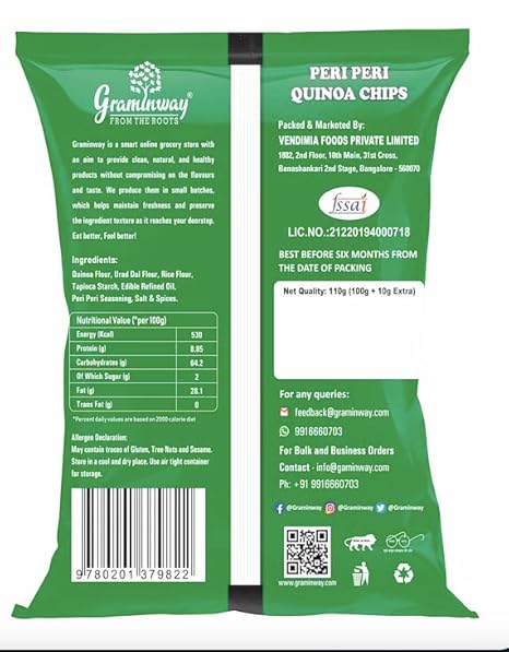Graminway Peri Peri Quinoa Chips