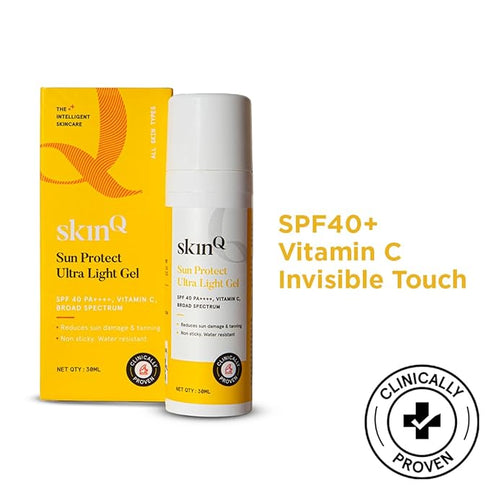 SkinQ Mini Sunscreen for Men & Women 30ml with Vitamin C SPF 40 & Broad Spectrum PA++++ |