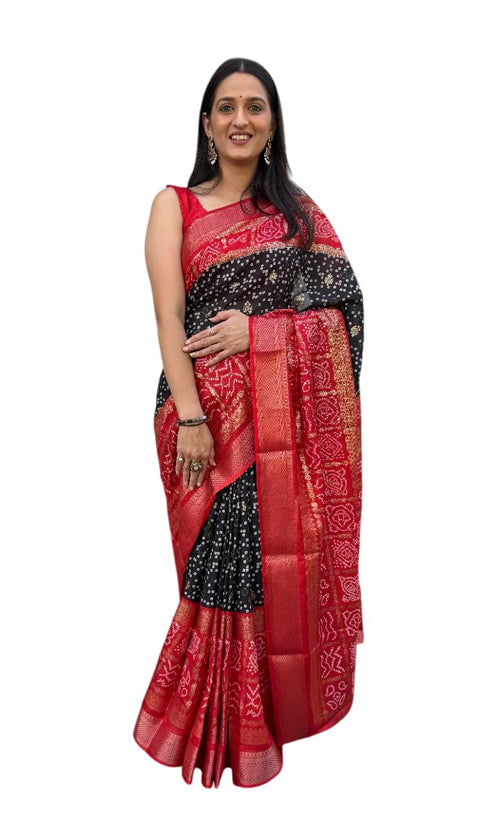 Vasthrlay Bandhani Weaving Contrast