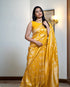Vasthrlay Yellow Banarasi Saree