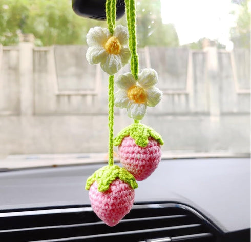 Crochet Flower for car Dashboard Decoration Items