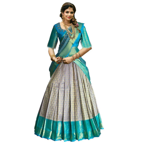 Vasthrlay Traditional Unstitched Kanjivaram Kanchipuram