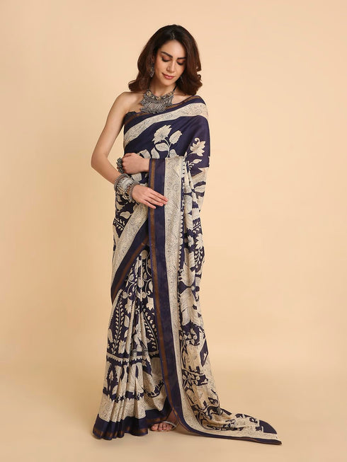 Vasthrlay Lightweight Breathable Traditional Printed Saree