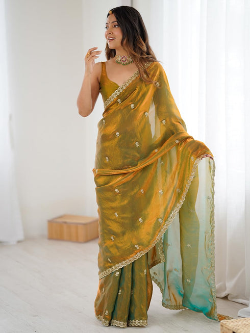 Vasthrlay Shimmer Embroidered Unstitched Kr Ethnic Wear