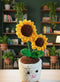 Crochet Sunflower Pot
