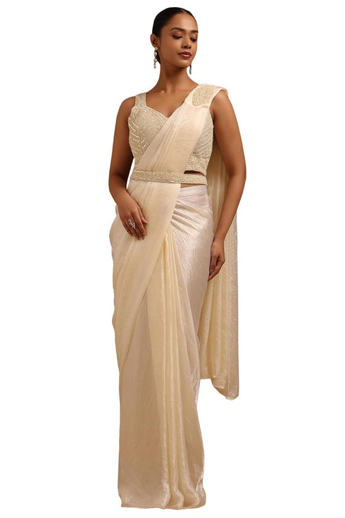 Vasthrlay Mustard Organza Solid