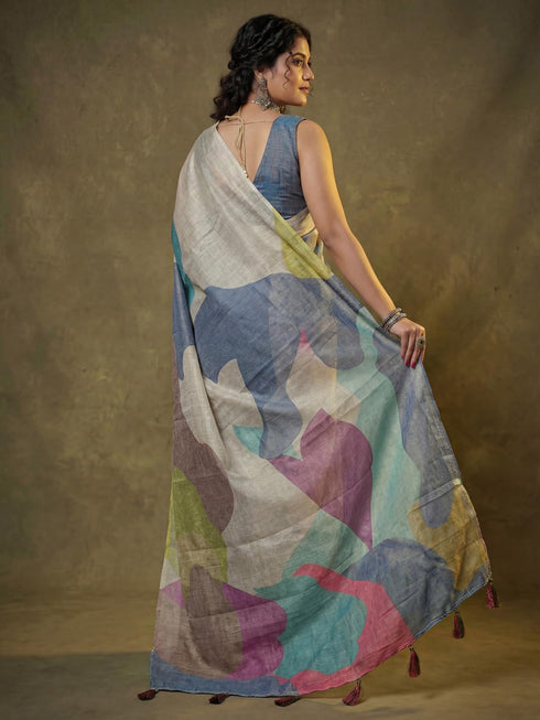 Vasthrlay Printed Handloom Unstitched Traditional Ethnic Wear