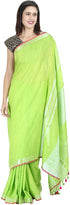 Vasthrlay Handloom Summer Contrast Vibrant Green