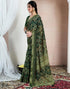 Vasthrlay Chiffon Bandhani Unstitched Yellow Saree