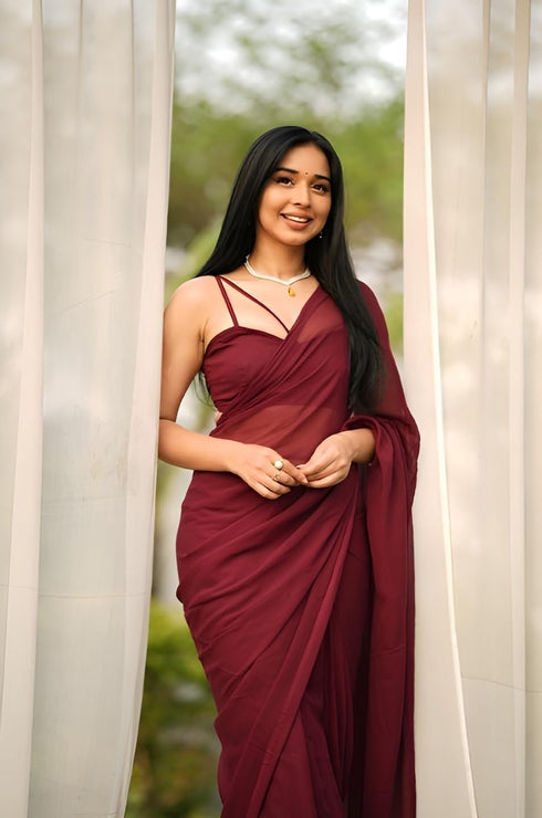 Vasthrlay Georgette Minute Unstitched Ethnic Wear