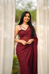 Vasthrlay Red Georgette Unstitched Saree