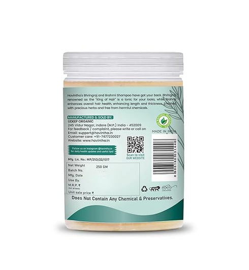 Havintha - Bhringraj Brahmi and Flax Seed Powder Jar - Herbal Shampoo