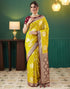 Vasthrlay Banarasi Jacquard Unstitched White Saree