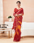 Vasthrlay Bandhani Printed Chiffon Orange Saree