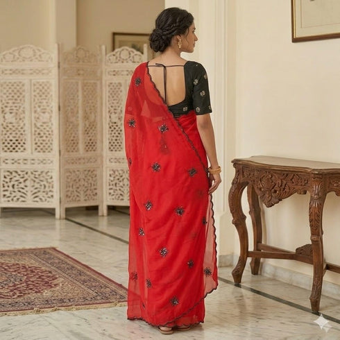 Vasthrlay Georgette Embroidery Lightweight Unstitched