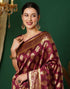 Vasthrlay Womens Jacquard Unstitched Maroon Saree