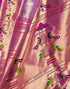 Vasthrlay Paithani Jacquard Unstitched Pink Saree